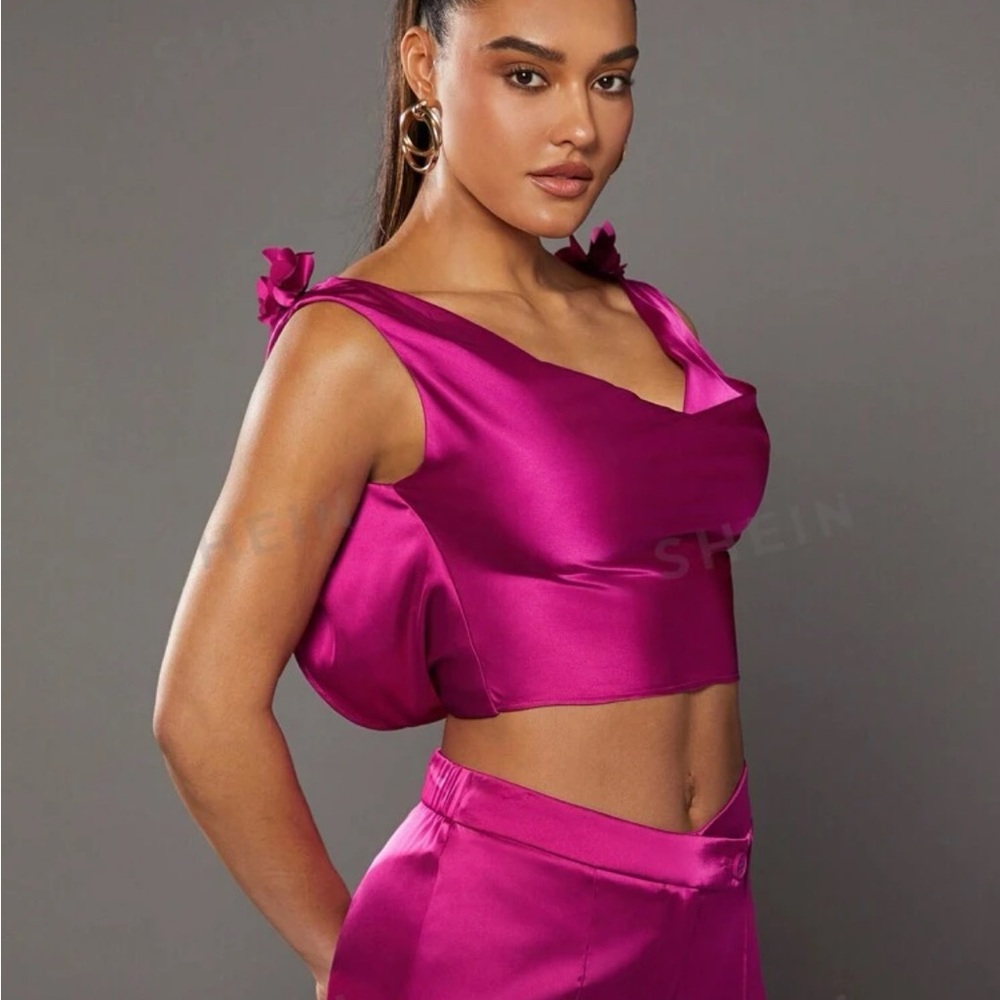 Summer Holiday Party Three-Dimensional Flower Floral Pearl Chain Large Backless - Picture 4 of 5